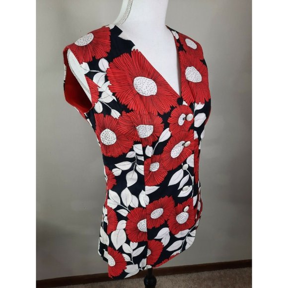VTG 70s Saba California Flower Floral Mod Vest M - Picture 9 of 17